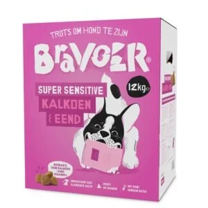 Bravoer  Super Sensitive Kalkoen & Eend (Krokant)