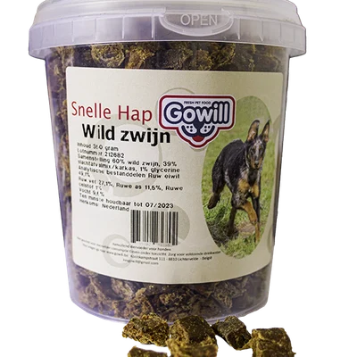 Gowill Snelle Hap Wild Zwijn 400gr