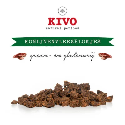 Kivo Konijnenvleesblokjes 500gr