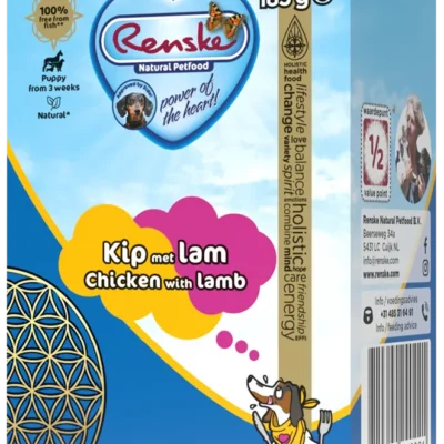 Renske Tetra Puppy - Kip met Lam  24 x 185gr