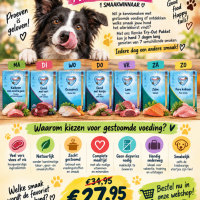 Renske's gestoomd vlees MIX pakket (7x400gr)